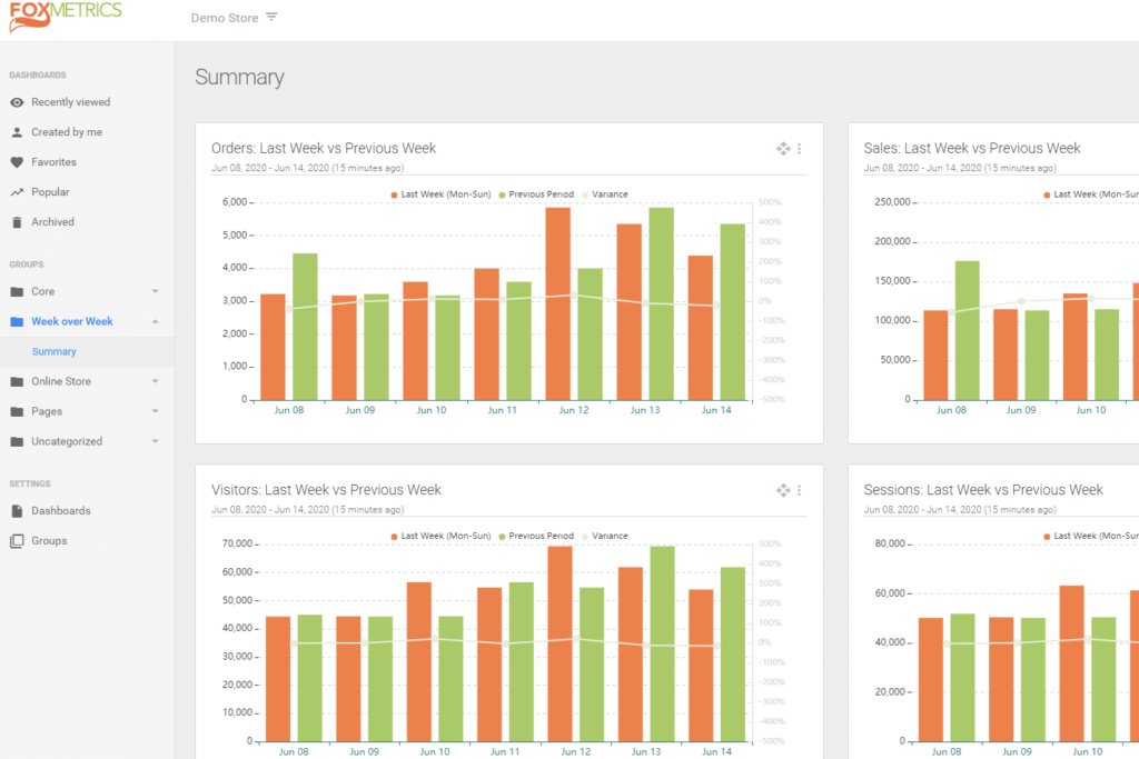 FoxMetrics web analytic tool