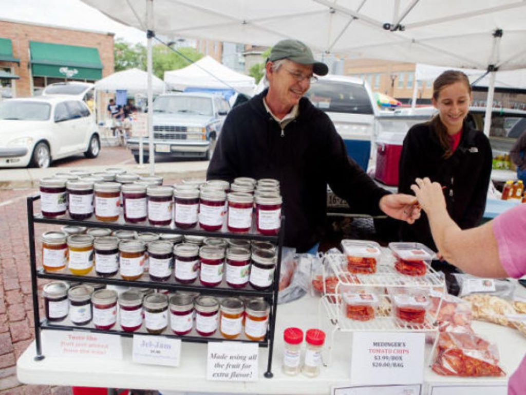 jam selling booth